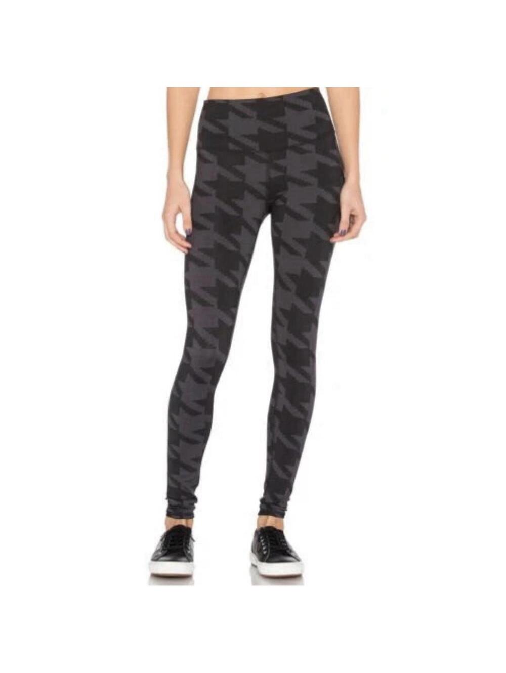 ALO Yoga High Waist Black/Gray Houndstooth Pattern Legging Sz Small Athleisure